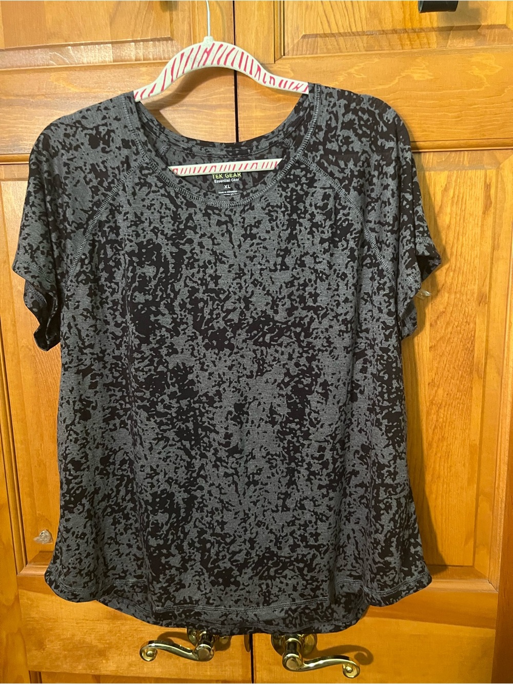 tek gear Black and Gray Heathered Short Sleeve Active Tee
